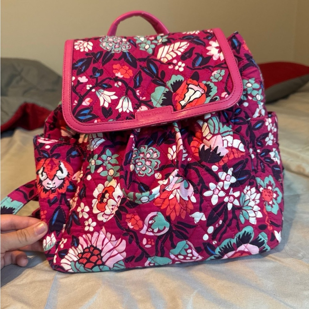 Vera Bradley bloom berry small backpack